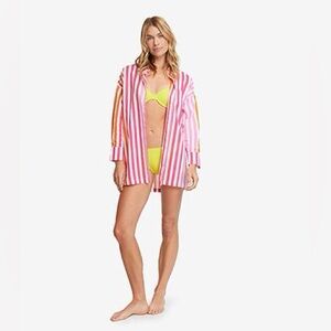 Beach Riot Alexa Top In Sunset Stripes - S/M